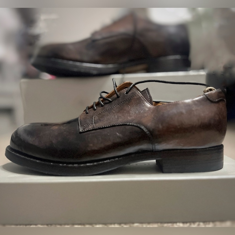 Officine Creative Dark Brown Leather Derbys
